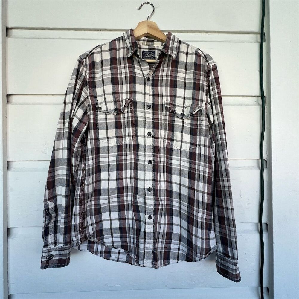 J.Crew Men's Plaid Long Sleeve Button-Up Shirt Size M Multicolor